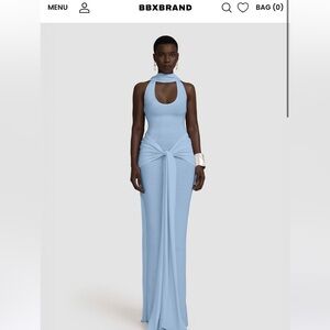 BBXBRAND Naomi Maxi Dress Ice Blue Shimmer